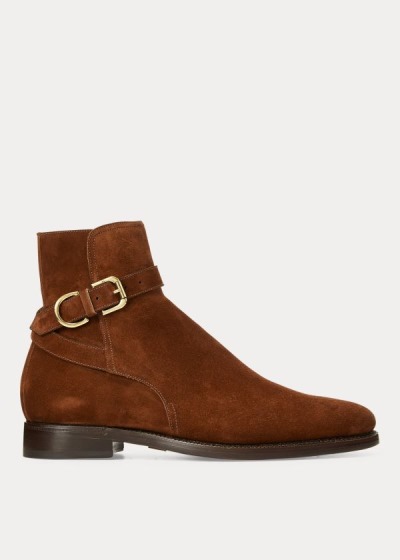 Botas Ralph Lauren Hombre Marrom - Macon Suede Jodhpur - RPQHT2081